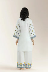 Printed Cambric White Teens 2Pc