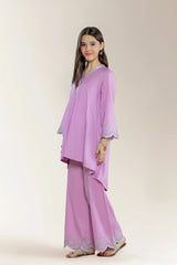 Embroidered Cambric Lilac Teens 2PC