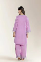 Embroidered Cambric Lilac Teens 2PC