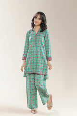Printed Green Teens 2Pc