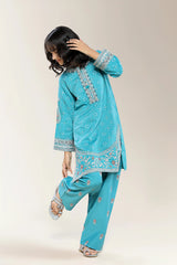 Embroidered Sea Green Teens 2PC