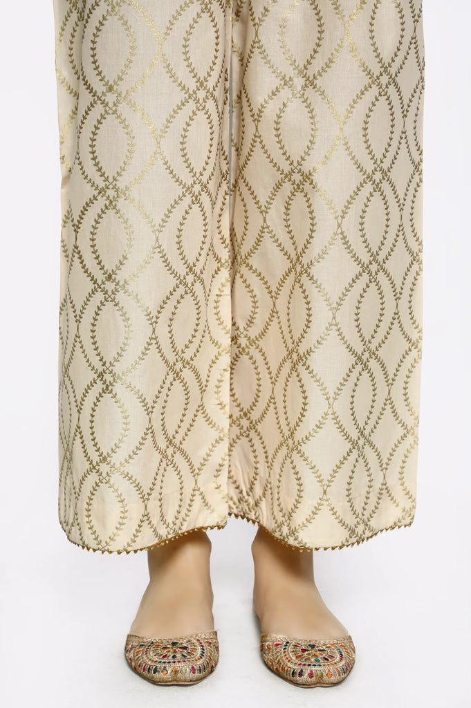 Beige Cambric Trouser From Sohaye By Diners