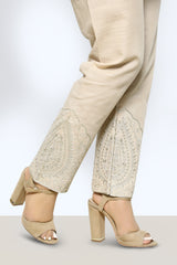 Cream Khaddar Trouser From Sohaye By Diners