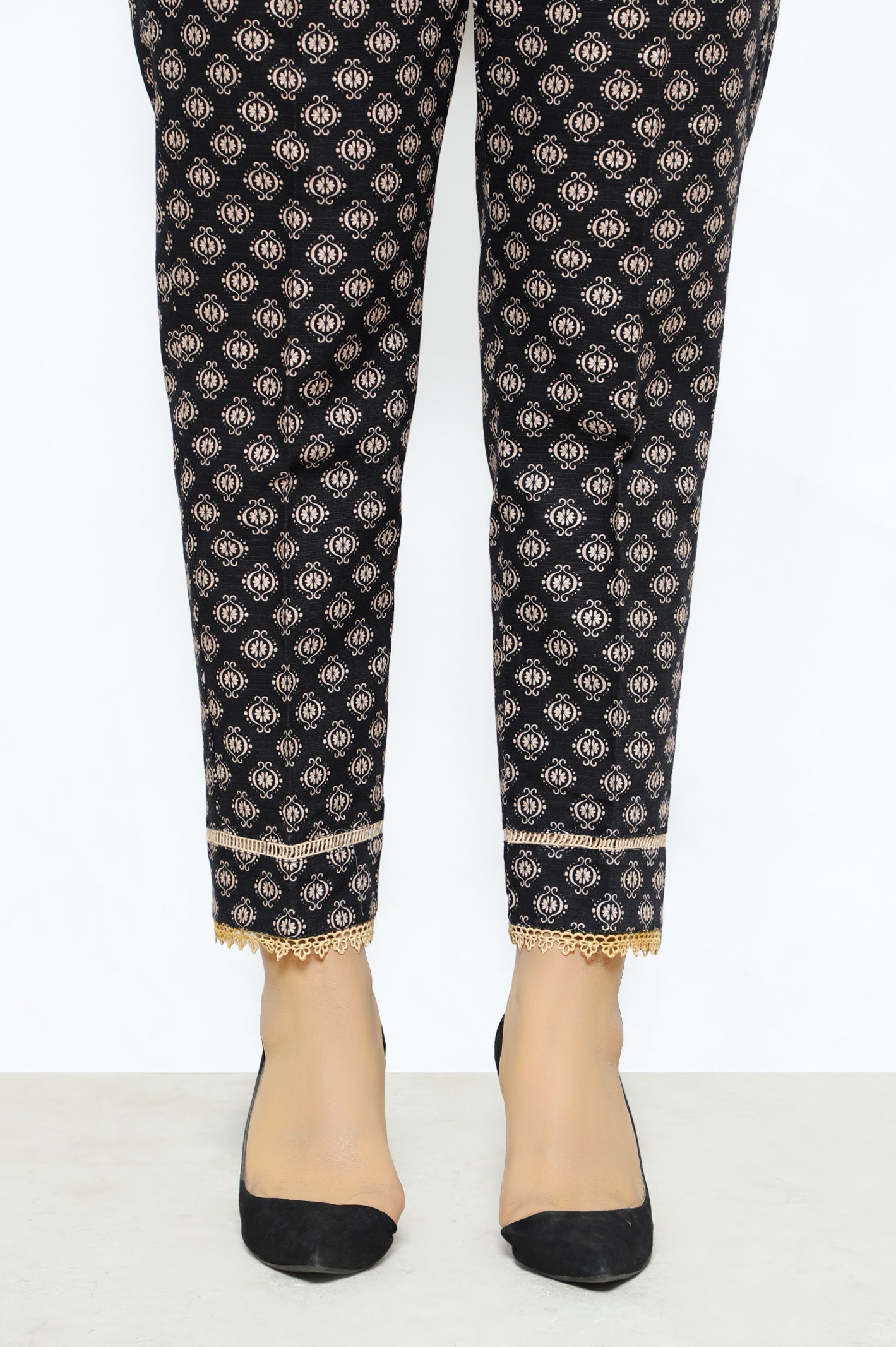 Black Khaddar Trouser From Sohaye By Diners