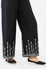 Black Cambric Trouser From Sohaye By Diners