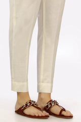 Cream Cambric Trouser From Sohaye By Diners