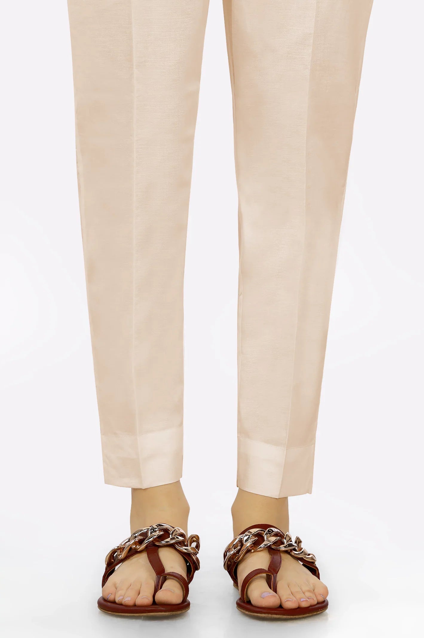 Light Pink Cambric Trouser From Sohaye By Diners