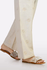 Cream Embroidered Trouser