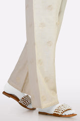 Cream Embroidered Trouser