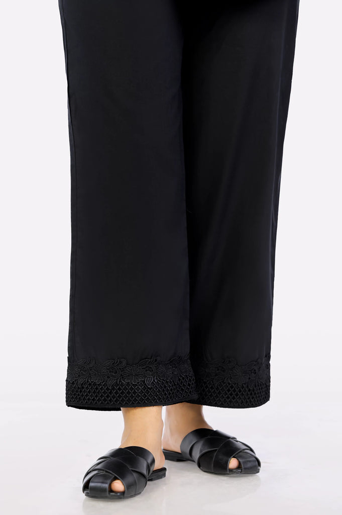 Women Cambric Black Trouser