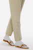 Beige Embroidered Trouser