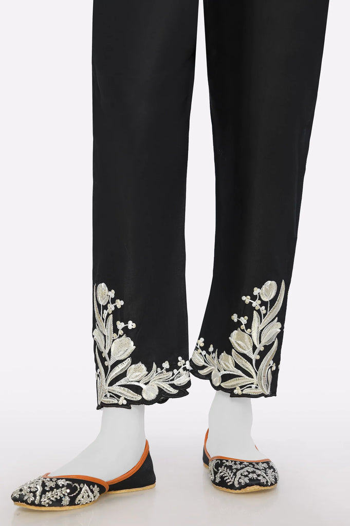 Black Embroidered Trouser