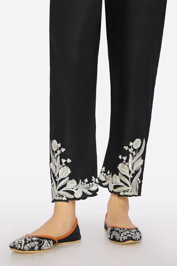 Black Embroidered Trouser
