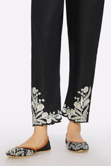 Black Embroidered Trouser