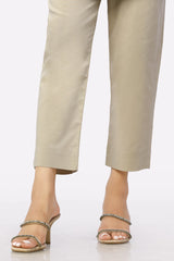 Women Beige Cambric Trouser