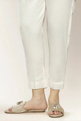 Cream Plain Trouser
