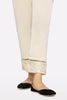 Beige Embroidered Trouser