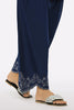 Navy Blue Embroidered Trouser