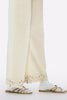 Cream Embroidered Trouser