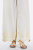 White Embroidered Trouser