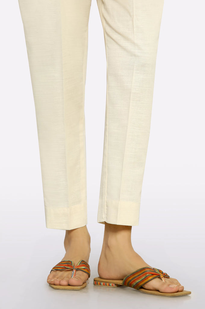 Cream Plain Trouser
