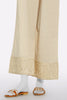 Beige Embroidered Trouser