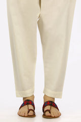 Cream Plain Cambric Shalwar