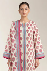 Printed Lawn Offwhite Unstitched 3Pc