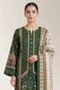 Printed Lawn Dark Green Unstitched 3Pc