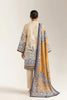 Printed Lawn Beige Unstitched 3Pc