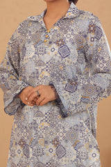 Blue Printed Unstitched Kurti From Sohaye By Diners