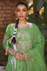 Green Crosshatch 3PC Embroidered Unstitched Suit
