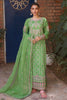 Green Crosshatch 3PC Unstitched Embroidered Suit