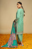 3PC Unstitched Green Khaddar Embroidered Suit