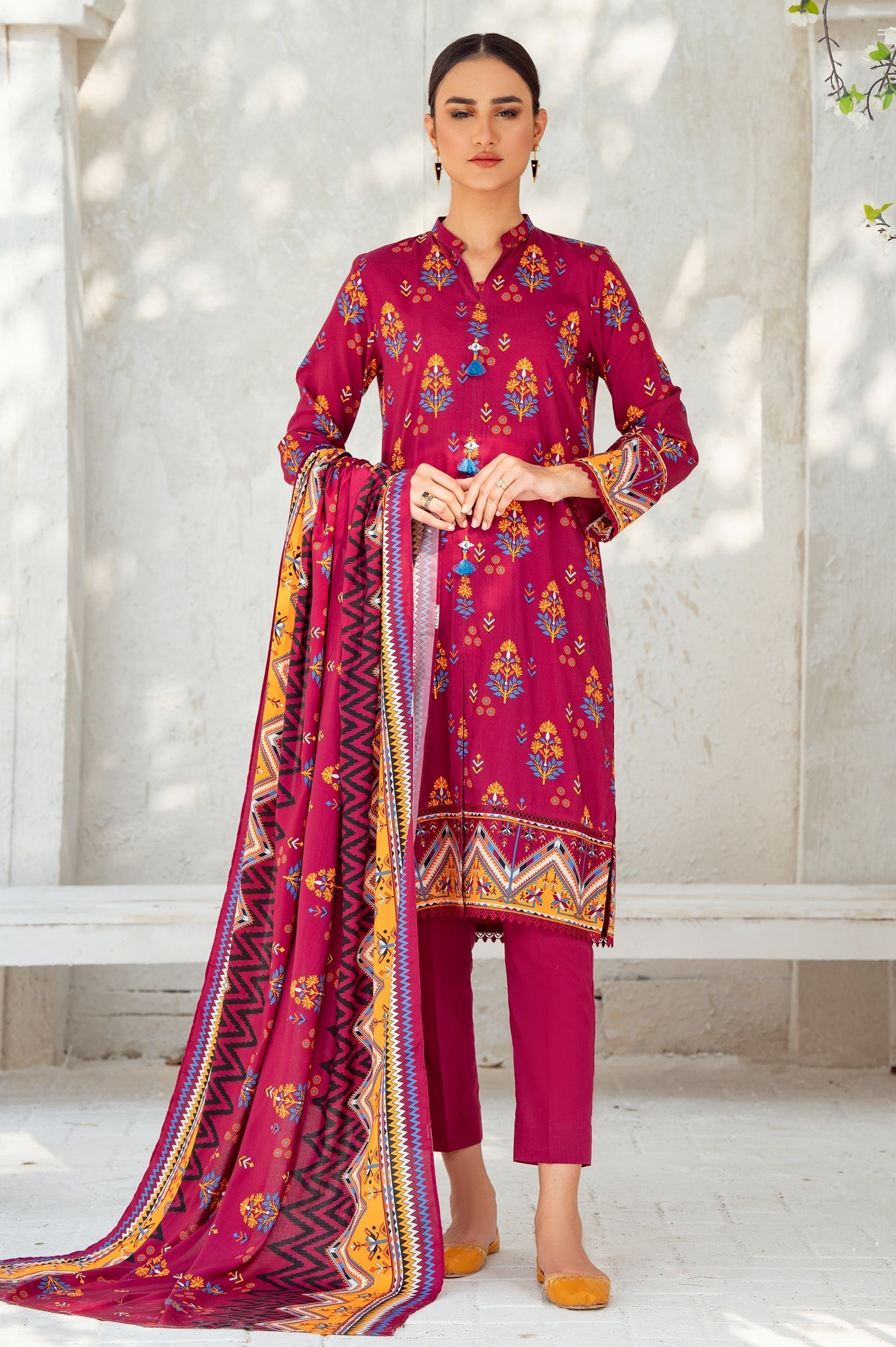 3PC Unstitched Viscose Printed Suit From Sohaye By Diners