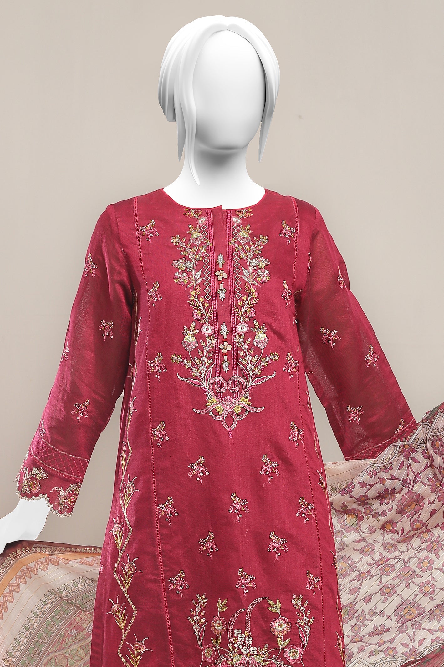 3PC Unstitched Embroidered Suit From Diners