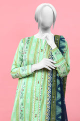 3PC Unstitched Lawn Printed Suit - Diners