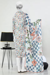 3PC Unstitched Lawn Printed Suit - Diners