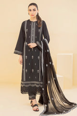 3PC Unstitched Embroidered Suit - Diners