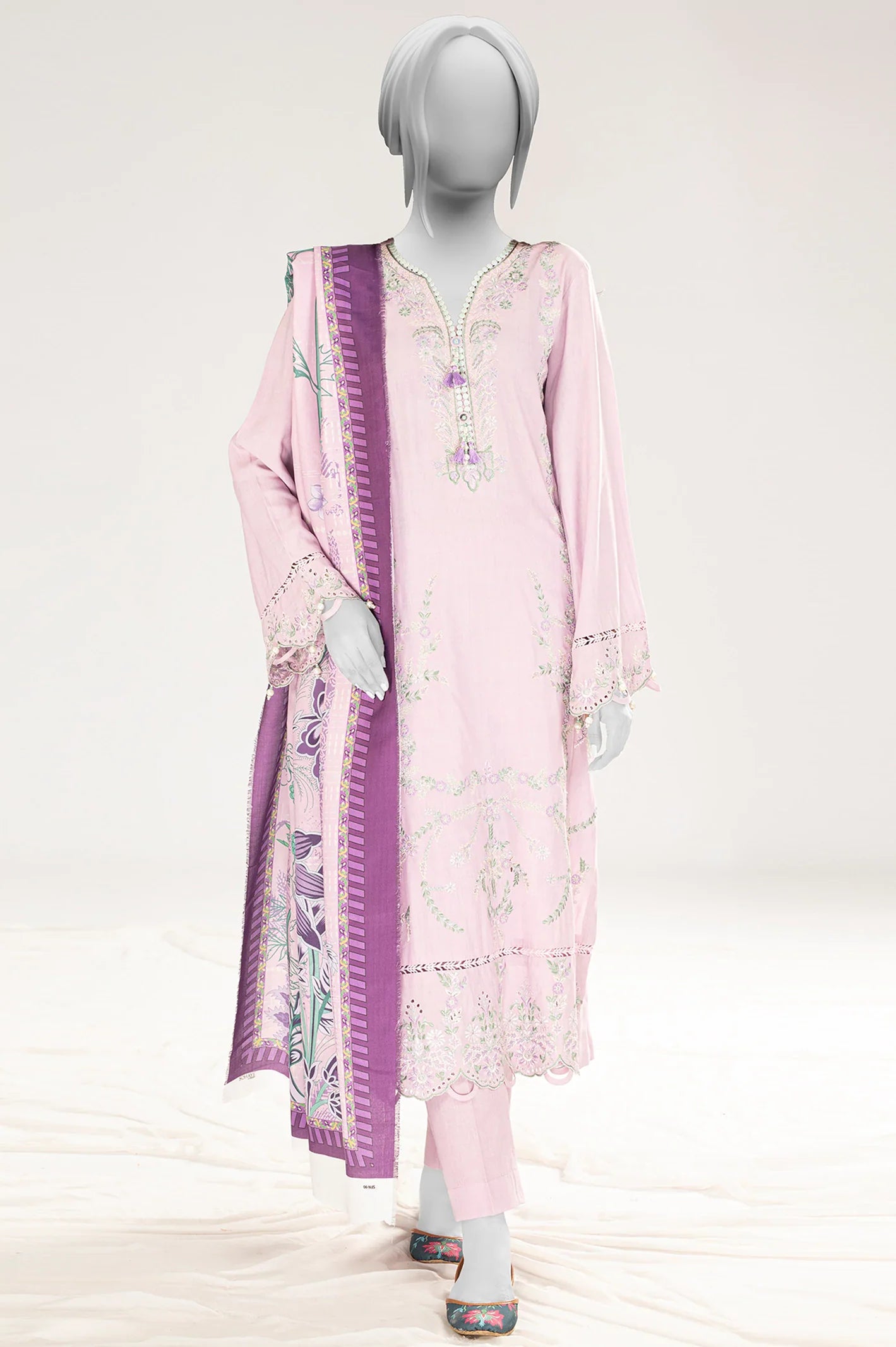 Lilac Embroidered 3PC Unstitched From Sohaye By Diners