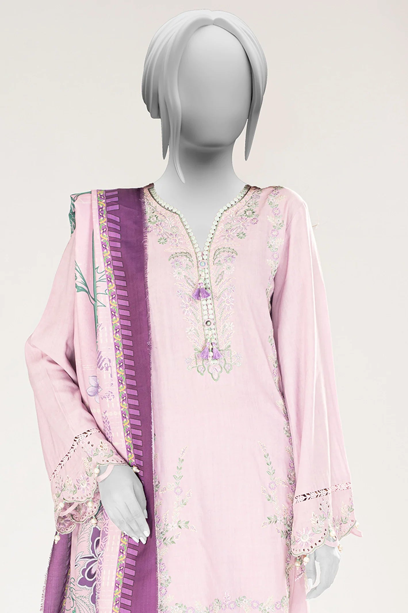 Lilac Embroidered 3PC Unstitched From Sohaye By Diners