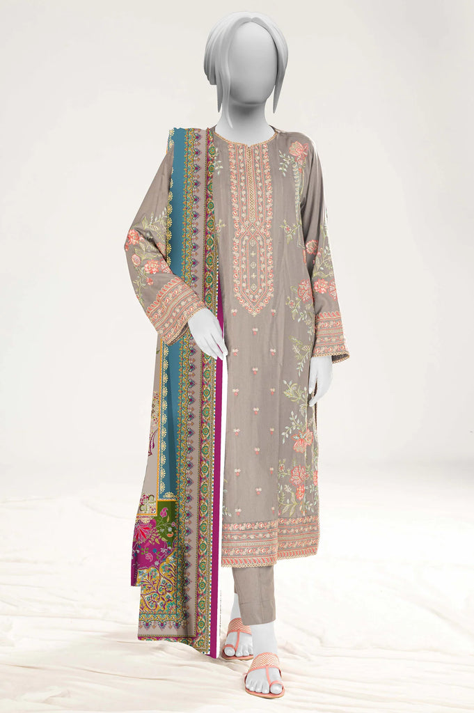 Grey Embroidered 3PC Unstitched From Sohaye By Diners