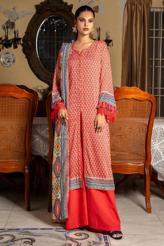 Viscose Digital Printed 3PC Unstitched Suit From Sohaye by Diners