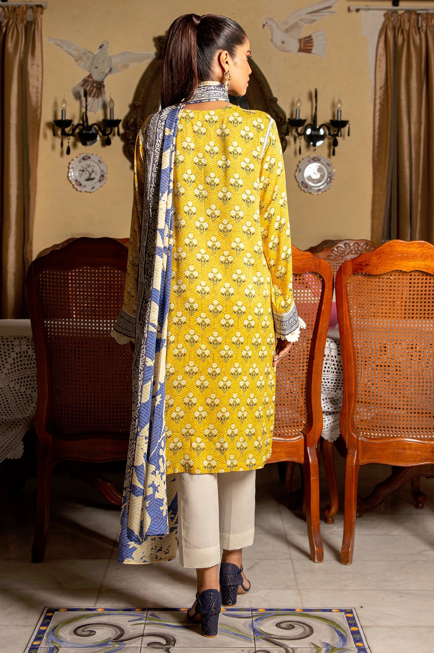 Viscose Digital Printed 3PC Unstitched Suit From Sohaye by Diners