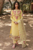 Yellow 3PC Unstitched Pearl Slub Embroidered Suit