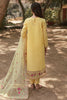 3PC Embroidered Unstitched Yellow Pearl Slub Suit