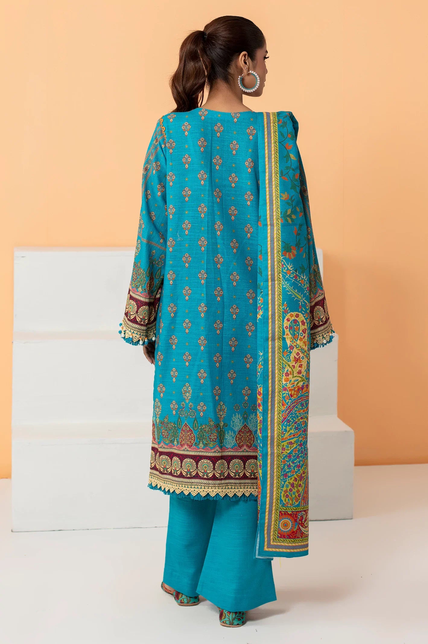 Ferozi Khaddar Printed 3PC Unstitched Suit From Sohaye By Diners