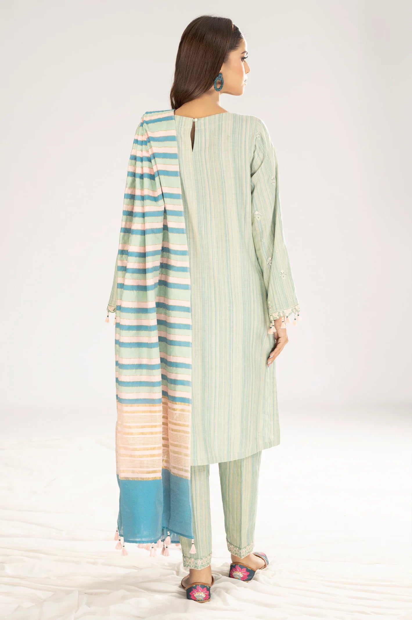 Jacquard Embroidered 3PC Unstitched Suit From Sohaye by Diners