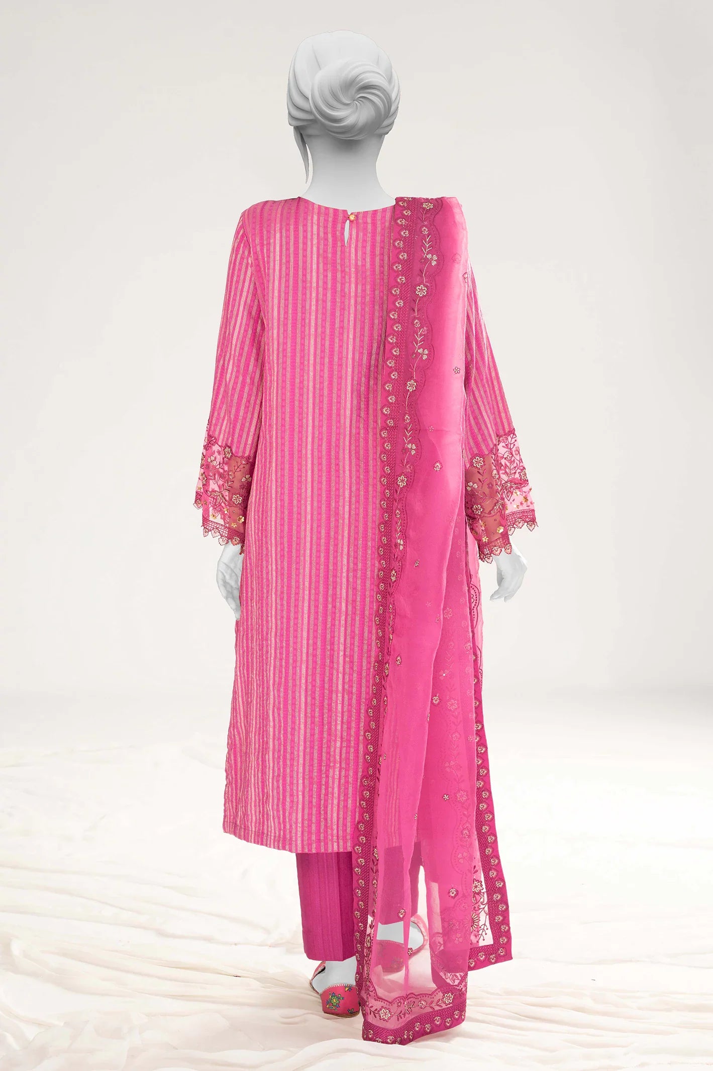 Pink Embroidered 3PC Unstitched From Sohaye By Diners