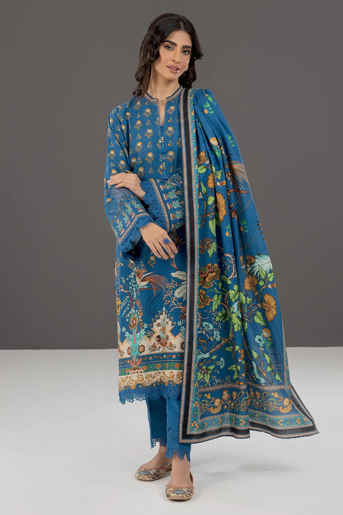 Khaddar Printed 3PC Unstitched Suit From Sohaye
